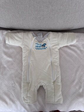 Magic Cream Infant Sleep Sack in Cream with Blue Accent